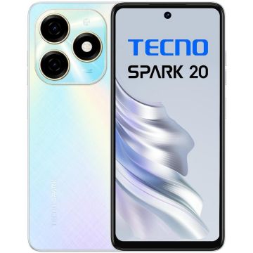 Telefon mobil Tecno Spark 20C 256GB 8GB RAM Dual Sim 4G Cyber White