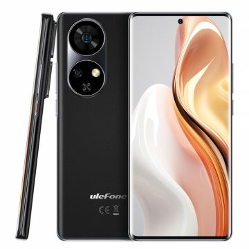 Telefon mobil Ulefone Note 17 Pro Negru, 4G, 6.78 3D Amoled, 24GB RAM (12GB + 12GB extensibili), 256GB ROM, Android 13, 108MP+32MP, MediaTek Helio G99, NFC, 5050mAh, 33W, Dual SIM