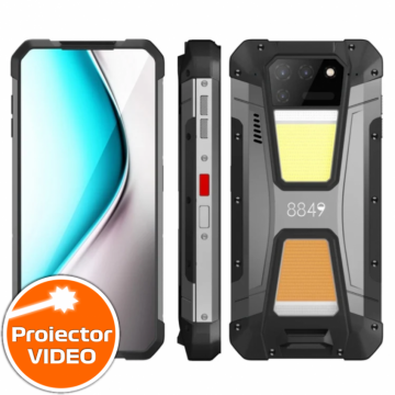 Telefon mobil Unihertz 8849 Tank 2, 4G, 6.81   FHD+, 120Hz, Proiector Video, 22GB RAM, 256GB ROM, 108MP, Android13, NFC,15500mAh, Dual SIM