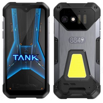 Telefon mobil Unihertz 8849 Tank Mini1, 5G, 4.3 IPS, 24GB RAM (12GB+12GB), 256GB ROM, 100MP+32MP, MediaTek Helio G99, Android 13, 5800mAh, Masurare distanta laser 40m, Dual Sim