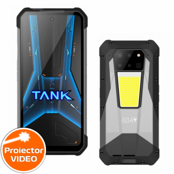 Telefon mobil Unihertz Tank 3 Pro, 5G, Proiector video 100 Lumeni, 6.79 FHD+ 120Hz, Camera 200mpx, Night Vision, 32GB RAM (16+16), 512GB ROM, Android 13, Dimensity 8200, 23800mAh