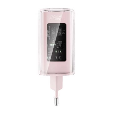 Wall Charger Acefast A45, 2x Usb-c, 1xusb-a, 65w Pd (pink)