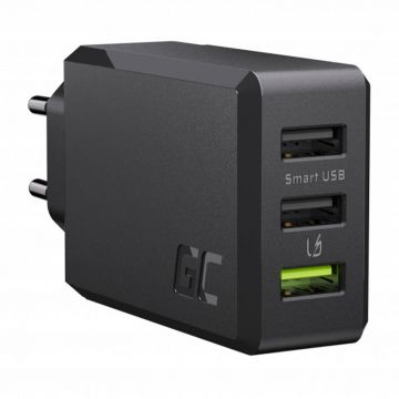 Încărcător fără fir Green Cell Gc Chargesource 3 3xusb 30w cu încărcare ultra și încărcare inteligentă