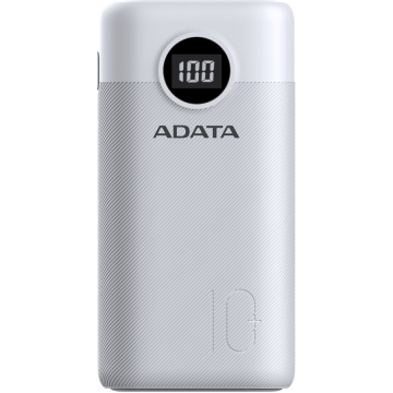 Adata Acumulator extern ADATA 10000mah AP10000QCD-DGT-CWH, Alb