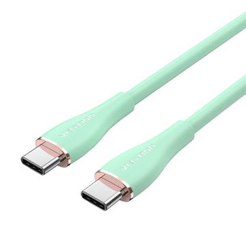 Cablu de ventilație USB-c 2.0 la USB-c Tawgf 1m, Pd 100w, silicon verde