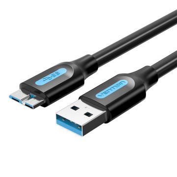 Cablu plat Usb 3.0 A La Micro-b Vention Copbh 2a 2m Negru