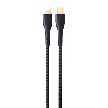 Cablu Remax Bosu Rc-c063 Usb-c la Lightning, 1,2m, 20w (negru)