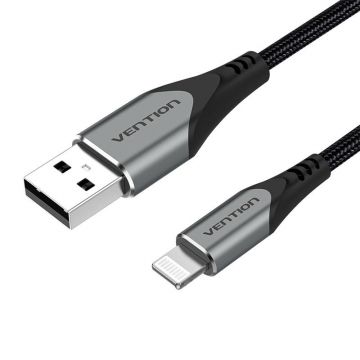 Cablu USB 2.0 la Lightning, Vention Labhf 2.4a 1m (gri)
