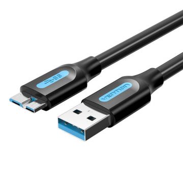 Cablu USB 3.0 A la Micro-b Ventiune Copbg 2a 1.5m PVC negru