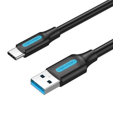 Cablu USB 3.0 A la USB-c Ventiune Cozbg 3a 1,5 m PVC negru