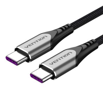 Cablu USB-c 2.0 la USB-c Vention Taehh 2m Pd 100w Gri