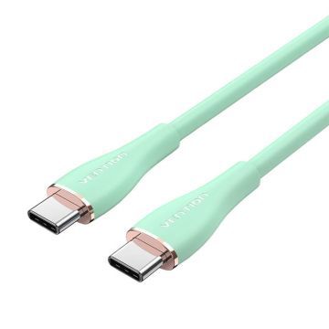 Cablu Usb-c 2.0 la Usb-c Vention Tawgg 1,5m Pd 100w Verde deschis Silicon