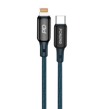 Cablu USB-c pentru Lightning Foneng X87, 30w, 1.2m (albastru)