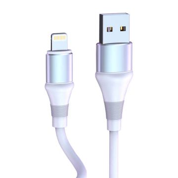 Cablu USB la Lightning Vipfan Colorful X08, 3a, 1,2 m (alb)
