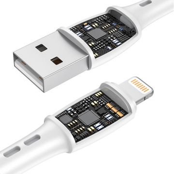 Cablu USB la Lightning Vipfan Racing X05, 3a, 2m (alb)