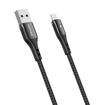 Cablu USB la Micro Usb Vipfan Colorful X13, 3a, 1,2 m (negru)