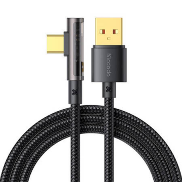 Cablu USB la USB-c Prism 90 de grade Mcdodo Ca-3380, 6a, 1,2 m (negru)