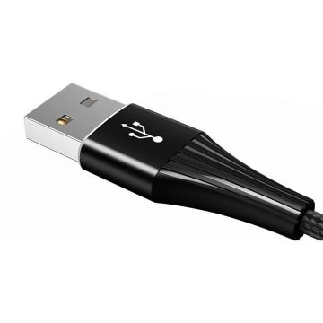 Cablu USB Vipfan X16 3w1 Usb-c/lightning/micro 66w 3.5a (negru)