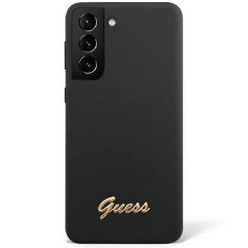 Husa Silicone Profesional Guess Samsung Galaxy S23 Neagra Glamour