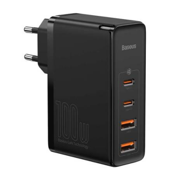 Încărcător De Călătorie Baseus Gan2 Pro Quick 2x Usb + 2x Usb-c, 100w, Eu (negru)