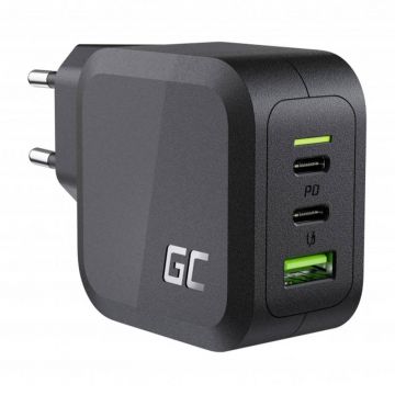 Încărcător Green Cell Gc Powergan 65w (2x Usb-c Power Delivery, 1x Usb-a compatibil cu Quick Charge 3.0)