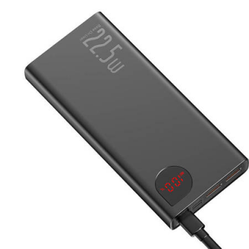 Powerbank Adaman Metal, 20000mah,, 2xusb, Usb-c, Lightning, Microusb 22.5w (negru)