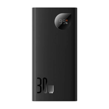 Powerbank 10000mah, 2xusb, Usb-c, 30w (negru)