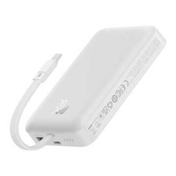 Powerbank Baseus Magnetic Mini 10000mah, USB-c 30w Magsafe (alb)