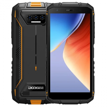 Telefon mobil Doogee S41 Plus Portocaliu, 4G, IPS 5.5  , 8GB RAM (4GB + 4GB extensibili), 128GB ROM, 13MP+8MP, Android 13, Spreadtrum T606 Octa Core, GPS, NFC,  6300mAh, Dual SIM
