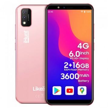 Telefon mobil iHunt Like 12 Pro Roz, 4G, IPS 6.0 , 2GB RAM, 16GB ROM, Android 11 GO, Mediatek MTK6739 QuadCore, 3600mAh, Dual SIM