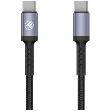 Tellur Cablu Tellur Type-C to Type-C, 3A, PD60W, 2m, Nailon, Negru