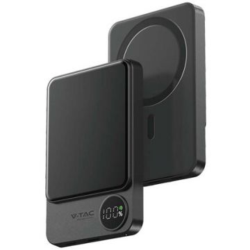 Baterie Externa Ultra Slim 10000mAh Wireless Fast Charging Negru