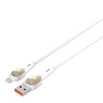 Cablu alb de încărcare rapidă Lightning, 30w, de 1m.
