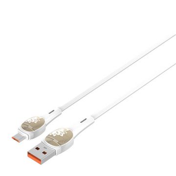 Cablu de incarcare rapida Micro, alb, de 1m.