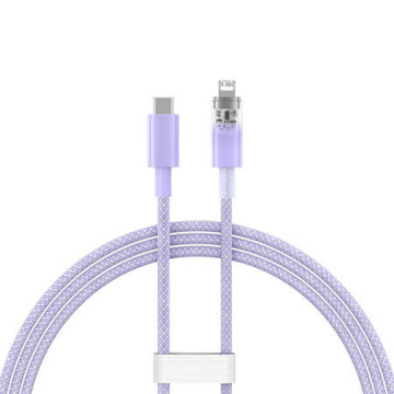 Cablu de încărcare rapidă USB-c la seria Lightning Explorer 1m, 20w (culoarea - mov)