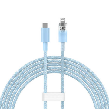 Cablu de încărcare rapidă USB-c la seria Lightning Explorer 2m, 20w (culoarea albastru)