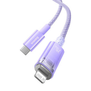 Cablu de încărcare rapidăm, mov, USB-c la seria Lightning Explorer 2m, 20w