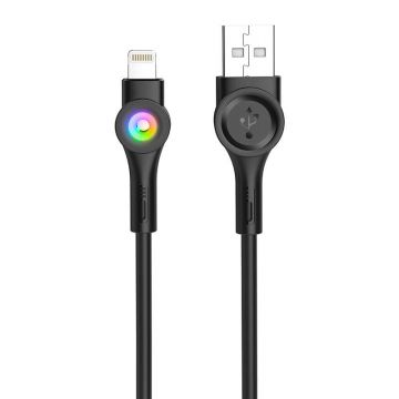 Cablu USB la Lightning, Led, 3a, 1m (culoarea negru)