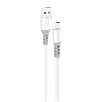 Cablu USB la USB-c, 20w, 1m (culoarea alb) 3a