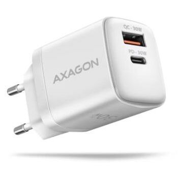 Incarcator Retea ACU-PQ30W PD 3.0 QC4+ 1x USB-C 1x USB-A 30 W Alb