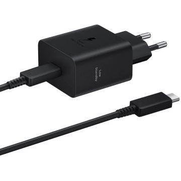 Incarcator Retea Super Fast Charger 45W Low Standby USB Type-C Cablu Type-C (5A) Inclus Negru