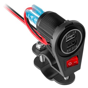 Mufa Alimentare Dubla USB, Moto - 11W