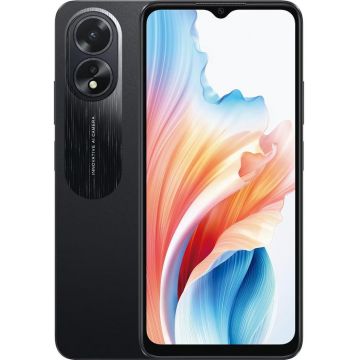 Smartphone Oppo A38, 128GB, 4GB RAM, Dual SIM, 4G, Tri-Camera, Glowing Black, Pachet UEFA Champions League