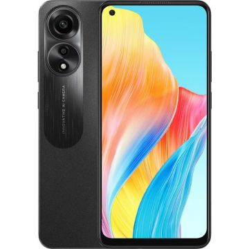 Smartphone Oppo A78, 128GB, 8GB RAM, Dual SIM, 4G, Tri-Camera, Mist Black, Pachet UEFA Champions League