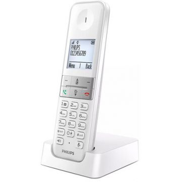 Telefon Dect D4701 10 Sunete Polifonice Pentru Ton Apel Hands-Free Alb