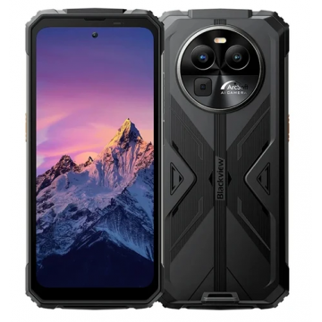 Telefon mobil Blackview BV8100, Negru, 4G, 6.5 2.4K FHD+, 24GB RAM (8GB + 16GB extensibili), 256GB ROM, Android 14, MediaTek Helio G99, 50MP+32MP, 8800mAh, 45W, NFC, Dual SIM