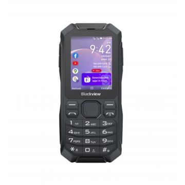Telefon mobil Blackview N1000 Black, 4G, 2.4 , KaiOS, MediaTek MT6739, 1GB RAM + 4GB ROM, GPS, 3300mAh, DualSIM