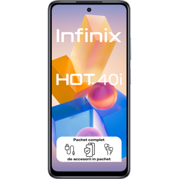 Telefon mobil X6528B HOT 40i 4G 6.56inch Octa Core 4GB 128GB 5000mAh Black