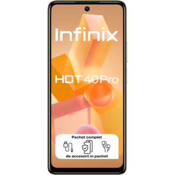 Telefon mobil X6837 HOT 40 Pro Conexiune 4G Ecran 6.78inch Octa Core 8GB 256GB  Horizon Gold