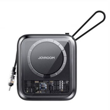 Baterie Externa JR-L007 Icy Powerbank 22.5W Incarcare Wireless Cablu Lightning Integrat Negru
